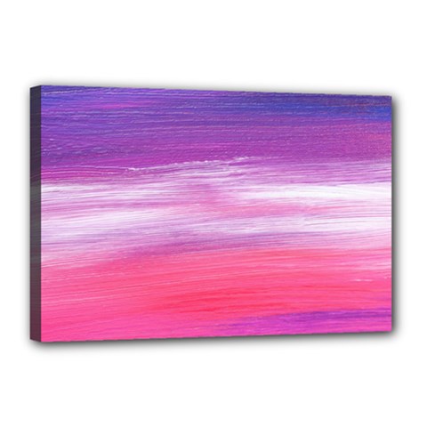 Abstract In Pink & Purple Canvas 18  x 12  (Framed) from ZippyPress