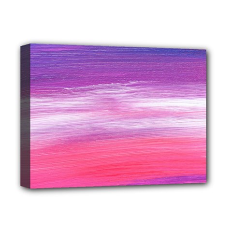 Abstract In Pink & Purple Deluxe Canvas 16  x 12  (Framed)  from ZippyPress