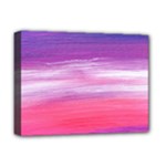 Abstract In Pink & Purple Deluxe Canvas 16  x 12  (Framed) 