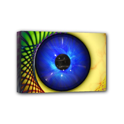 Eerie Psychedelic Eye Mini Canvas 6  x 4  (Framed) from ZippyPress