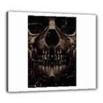 Skull Poster Background Canvas 24  x 20  (Framed)