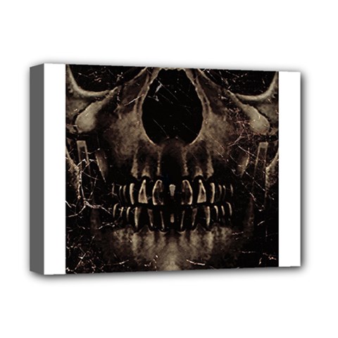 Skull Poster Background Deluxe Canvas 16  x 12  (Framed)  from ZippyPress