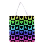 Rainbow Stars and Hearts Grocery Tote Bag