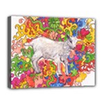 Psychedelic Goatling Canvas 14  x 11  (Stretched)