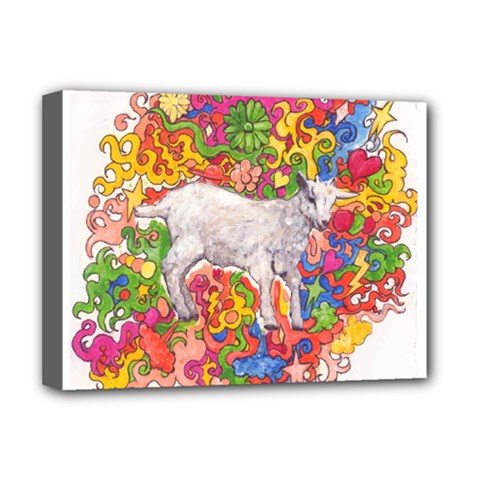 Psychedelic Goatling Deluxe Canvas 16  x 12  (Stretched)  from ZippyPress