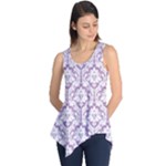 Lilac Damask Pattern Sleeveless Tunic