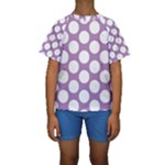 Lilac Polkadot Kid s Short Sleeve Swimwear