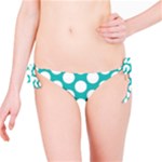 Turquoise Polkadot Pattern Bikini Bottom
