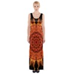 Flaming Sun Maxi Thigh Split Dress