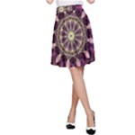 Purple Flower A-Line Skirt