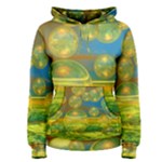 Golden Days, Abstract Yellow Azure Tranquility Women s Pullover Hoodie