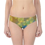 Golden Days, Abstract Yellow Azure Tranquility Hipster Bikini Bottoms