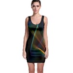 Abstract Rainbow Lily, Colorful Mystical Flower  Sleeveless Bodycon Dress