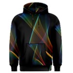 Abstract Rainbow Lily, Colorful Mystical Flower  Men s Pullover Hoodie