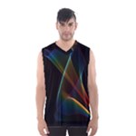 Abstract Rainbow Lily, Colorful Mystical Flower  Men s Basketball Tank Top