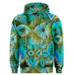 Crystal Gold Peacock, Abstract Mystical Lake Men s Pullover Hoodie