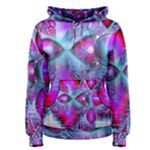 Crystal Northern Lights Palace, Abstract Ice  Women s Pullover Hoodie