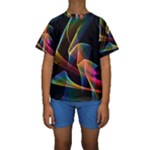 Crystal Rainbow, Abstract Winds Of Love  Kid s Short Sleeve Swimwear