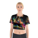 Crystal Rainbow, Abstract Winds Of Love  Cotton Crop Top