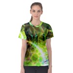 Dawn Of Time, Abstract Lime & Gold Emerge Women s Sport Mesh Tee