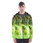 Dawn Of Time, Abstract Lime & Gold Emerge Hooded Wind Breaker (Men)
