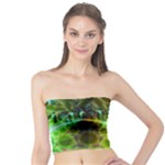 Dawn Of Time, Abstract Lime & Gold Emerge Tube Top