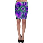 Evening Crystal Primrose, Abstract Night Flowers Bodycon Skirts