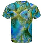 Mystical Spring, Abstract Crystal Renewal Men s Cotton Tee