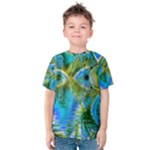 Mystical Spring, Abstract Crystal Renewal Kid s Cotton Tee