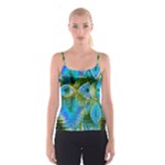 Mystical Spring, Abstract Crystal Renewal Spaghetti Strap Top