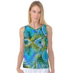 Mystical Spring, Abstract Crystal Renewal Women s Basketball Tank Top