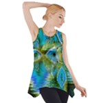 Mystical Spring, Abstract Crystal Renewal Side Drop Tank Tunic