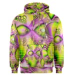 Raspberry Lime Mystical Magical Lake, Abstract  Men s Pullover Hoodie