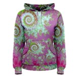 Raspberry Lime Surprise, Abstract Sea Garden  Women s Pullover Hoodie