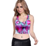 Ruby Red Crystal Palace, Abstract Jewels Racer Back Crop Top