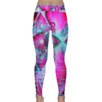 Ruby Red Crystal Palace, Abstract Jewels Yoga Leggings
