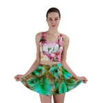 Spring Leaves, Abstract Crystal Flower Garden Mini Skirts