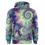 Violet Teal Sea Shells, Abstract Underwater Forest (purple Sea Horse, Abstract Ocean Waves  Men s Pullover Hoodie