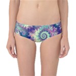 Violet Teal Sea Shells, Abstract Underwater Forest (purple Sea Horse, Abstract Ocean Waves  Classic Bikini Bottoms