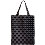 Black White Tiki Pattern Zipper Classic Tote Bag