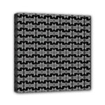 Black White Tiki Pattern Mini Canvas 6  x 6 