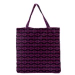 Pink Black Retro Tiki Pattern Grocery Tote Bag