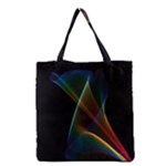 Abstract Rainbow Lily, Colorful Mystical Flower  Grocery Tote Bag