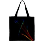 Abstract Rainbow Lily, Colorful Mystical Flower  Zipper Grocery Tote Bag
