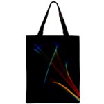 Abstract Rainbow Lily, Colorful Mystical Flower  Zipper Classic Tote Bag