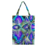 Abstract Peacock Celebration, Golden Violet Teal Classic Tote Bag