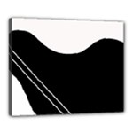 White and black abstraction Canvas 20  x 16 