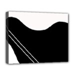 White and black abstraction Deluxe Canvas 20  x 16  