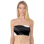 White and black abstraction Bandeau Top