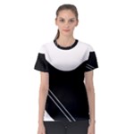 White and black abstraction Women s Sport Mesh Tee